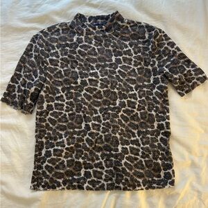 Zara knit leopard top